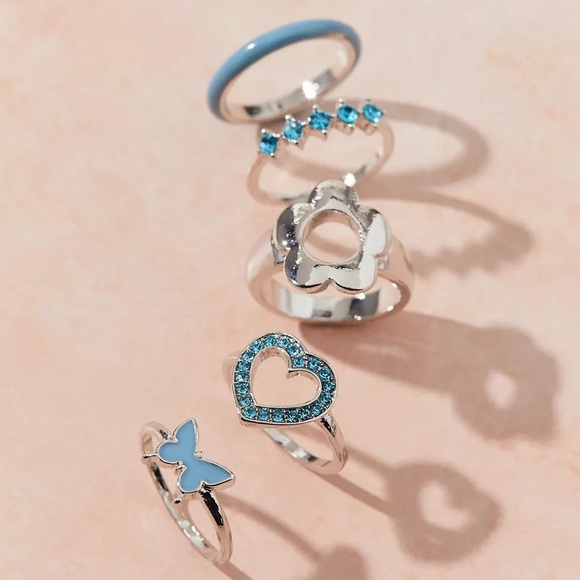Urban Outfitters Jewelry - NEW Urban Outfitters Bridget Rhinestone Ring Set Size 6